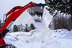 Snow removal equipment of municipal services during snow removal