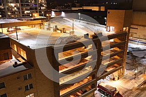 Snow removal from parking ramp