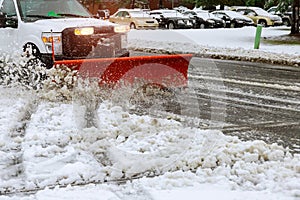 Snow removal after snowfall blizzards