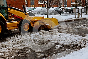 Snow removal after snowfall blizzards