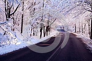 Snow road photo