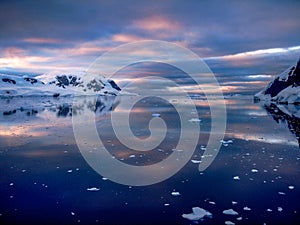 Snow, rock and ice reflections on the Antarctic Peninsula