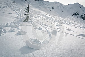 Snow rollers rare phenomena photo