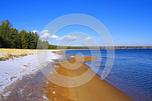 Big Bay State Park, Madeline Island, Apostle Islands in Lake Superior, Snow, Sand, and Water, Great Lakes, Wisconsin