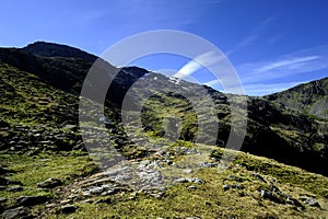 Snow on Scafell Pike