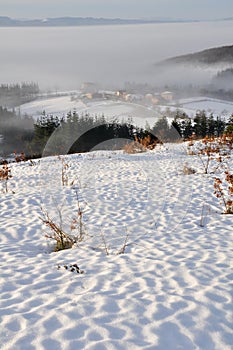 Snow scape in Elguea range (Spain)