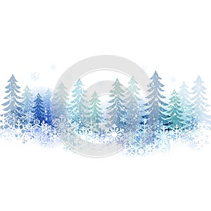 Snow scenery background