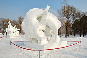 The snow sculpture - rebirth