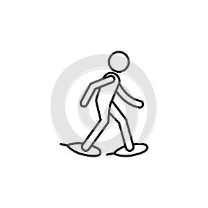 snow shoeing sign icon. Element of navigation sign icon. Thin line icon for website design and development, app development.