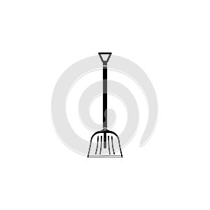 snow shovel outline, line symbol. Snow shovel vector icon. shovel icon. shovel vector design. sign