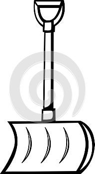 snow shovel vector illustration