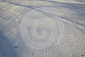 Snow skiing piste