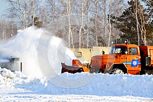 Snow snowdrifts in winter