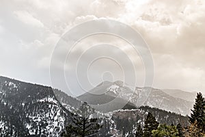 Snow Storm on Cheyenne Mountain Colorado Springs