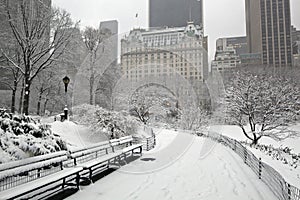 After snow storm in New York City