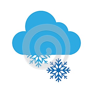 Snow storm weather isolated icon
