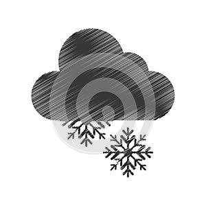 Snow storm weather isolated icon