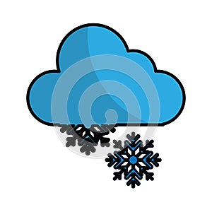 Snow storm weather isolated icon