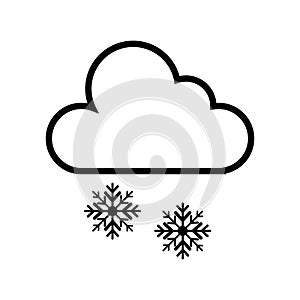 Snow storm weather isolated icon