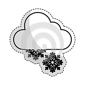 Snow storm weather isolated icon