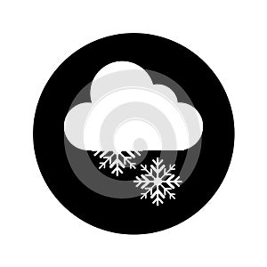 Snow storm weather isolated icon