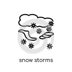 Snow storms icon from Weather collection.