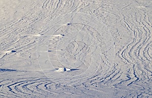 Snow surface pattern