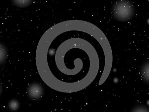 Snow texture on black background