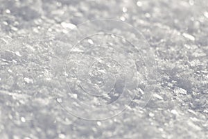 Snow texture close up. snowflakes background. winter snow