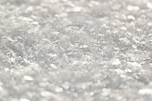 Snow texture close up. snowflakes background. winter snow