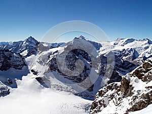 Snow on Titlis mountain