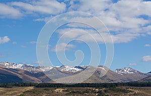 Snow topped mountains Ben Nevis Scotland UK in the Grampians Lochaber Highlands close to the town of Fort William