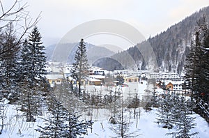 SNOW TOWN IN WINTER SEASON AT HARBIN, CHINA