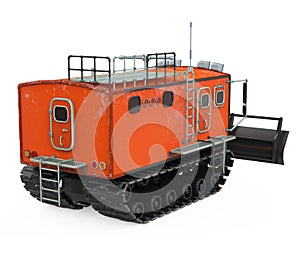 Snow Tracked Vehicle Isolated