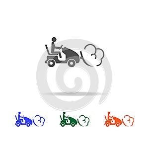 snow tractor with snowdrift in plow icon. Elements of Christmas holidays in multi colored icons. Premium quality graphic design