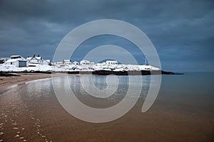 Snow on Trearddur Bay