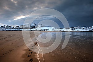 Snow on Trearddur Bay