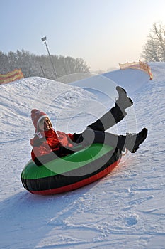 Snow tubing photo