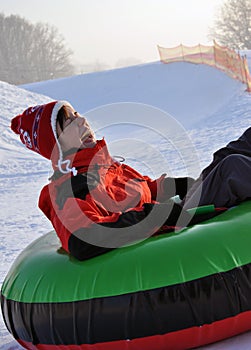 Snow tubing photo