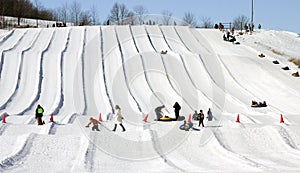 Snow tubing runs photo