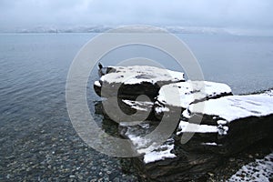 Snow view of Lake Wakatipu