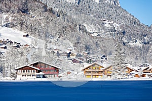 Snow and Villages in Switzerland