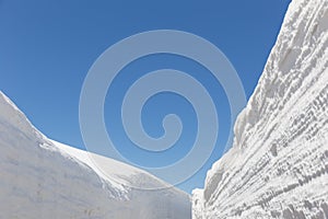 Snow wall at Tateyama, Japan