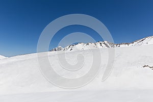 Snow wall at Tateyama, Japan