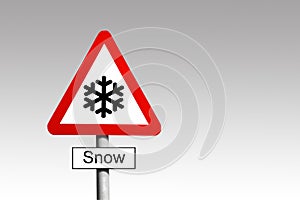 Snow Warning Sign