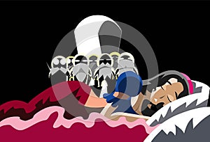 Snow White Sleeping On The Bed