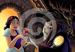 Snow White and the witch