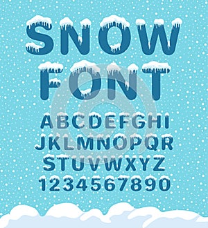 Snow winter font