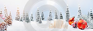 Christmas decoration landscape banner