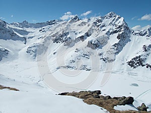 Snow winter skiing season in kuhtai